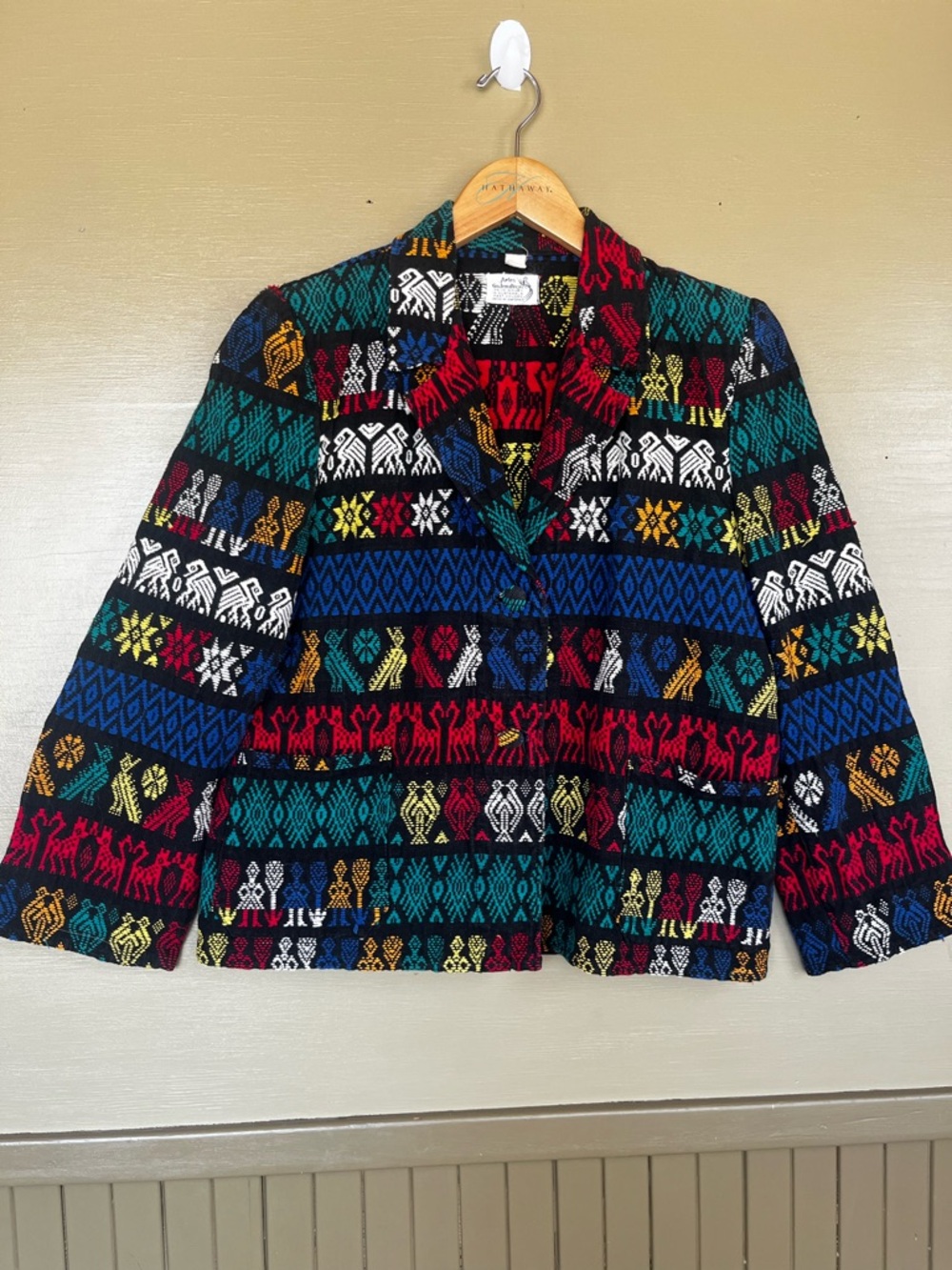 Aries Guatemala Hand Woven Cultural Fast Colors Blazer Jacket